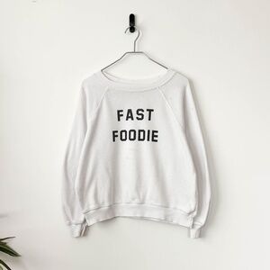 Awesome Wildfox Los Angeles Fast Foodie Vintage Raglan Crewneck Sweatshirt
